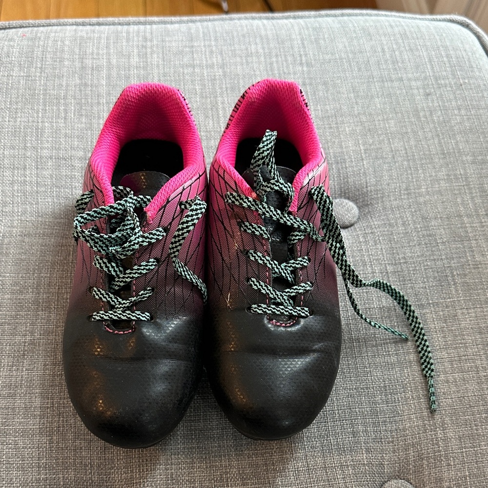 DSG Black and Pink Lace-Up Cleats